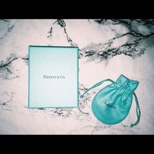 The classic Tiffany & Co. jewelry box and pouch.